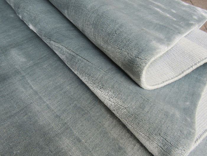 blue modern plain rug