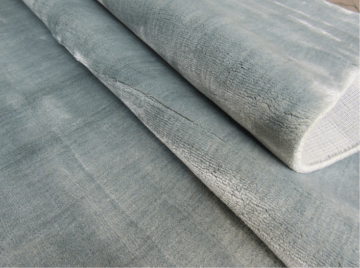 Modern blue handmade rug