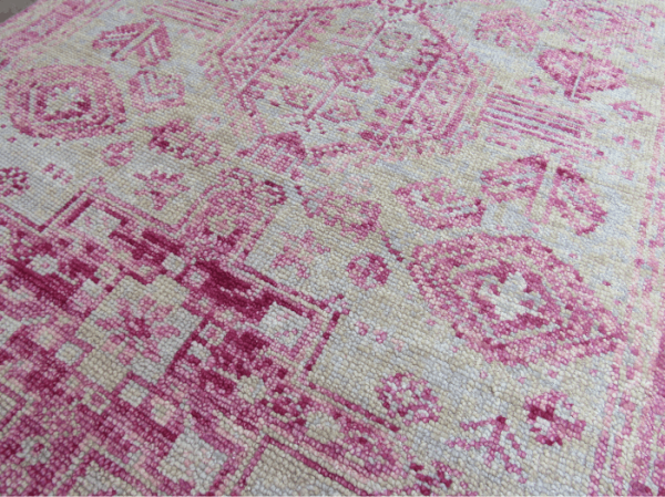 PInk handmade rug