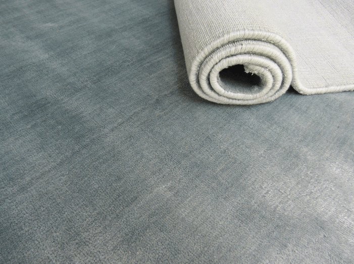 plain blue rug