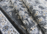 Persian Classic Inspired Premium Isfahan Rug- Grey & Black Design (Style: PR079) - Image 4