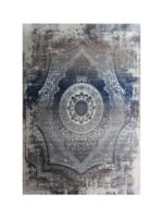 Vintage Inspired Medallion Rug Blue , Grey & Beige Oriental Rug – (Style: VR023)