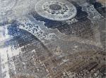 distressed blue grey rug