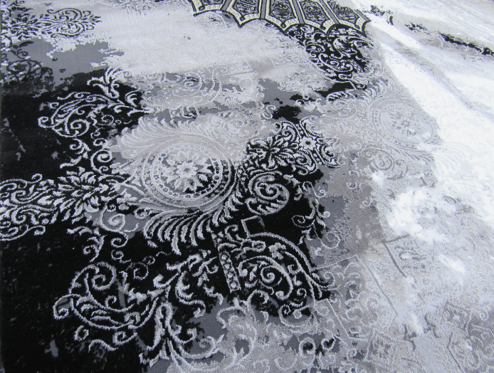 Contemporary Modern Carpet Black Rug