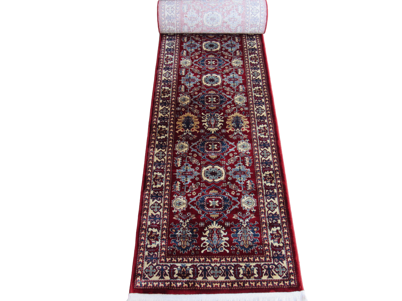 Runners Randburg Persian Inspired Kazac - Red  & Beige 8m Passage Runner – (Style: PRR063) - Image 2