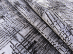 Modern Rug – Abstract Design - Silver Grey & Black (Style: MDR121) - Image 3