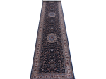 Persian Inspired Kashan 5m Medallion Passage Runner – Blue & Beige (Style: PRR066) - Image 2