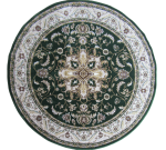 Round Persian Green Rug