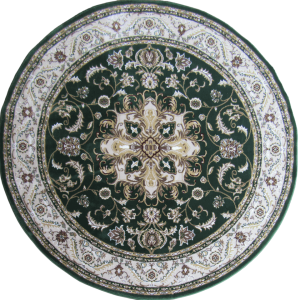 Round Persian Green Rug
