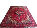 Large Hand-knotted Persian Kashan Rug- Red – Blue – Beige (Style: IR67) - Image 2
