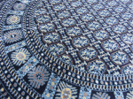 Persian Inspired Round Bukhara Rug – Blue & Beige - Image 3