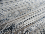 Round Rug - Blue - White - Brown