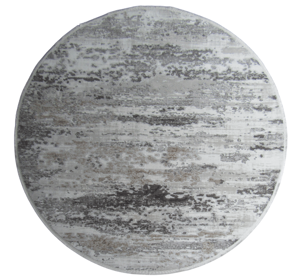 Modern Round Rug - Motled Brown - Beige - Rug Modern Interior Round Rug – Beige ,Brown & Cream- (Style: MRR031) - Image 1