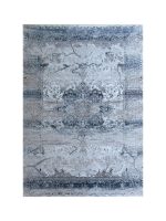 Medallion Modern Flower Rug - Soft Blue Rug