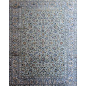 Persian Kashan Handmade Rug - Pistachio Green
