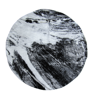 Modern Round Rugs - Black - White