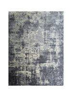 Modern large Arean Rug - Dark Grey - White