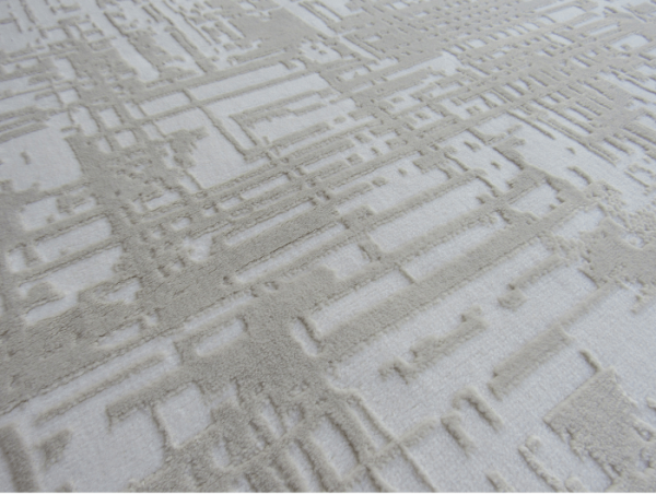 Modern Soft Abstract Multi-Line Indoor Rug – Beige - (Style: MRR049) - Image 3