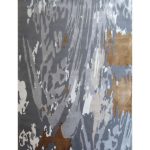 Modern Grey Rustic Iron Rain Rug