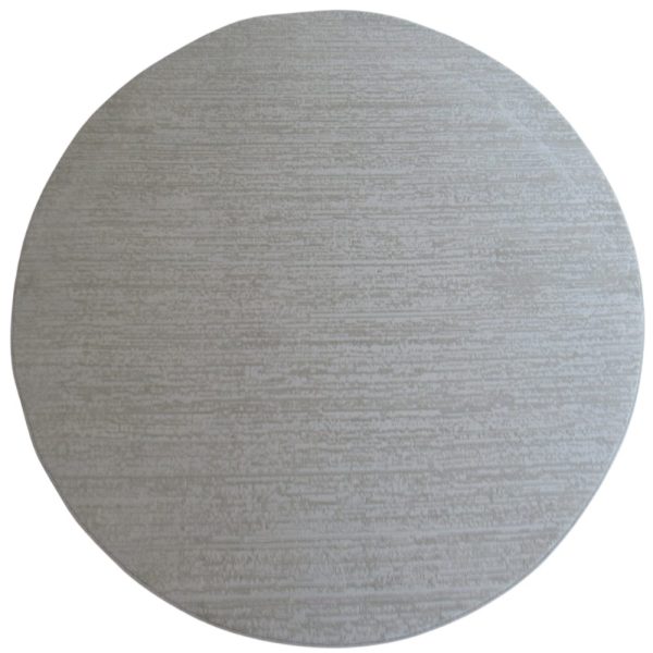 Modern Plain Beige Round Area Rug