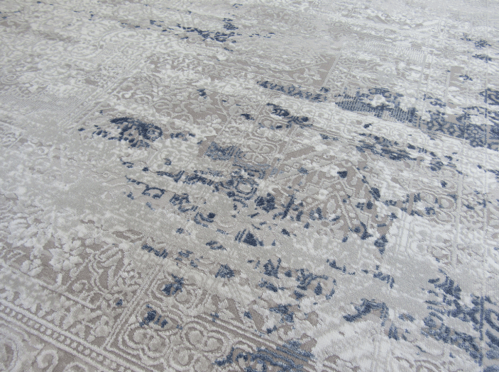 Premium Area Soft Rugs Modern Contemporary Designer Rug – Grey & Blue (Style: MDR161) - Image 4