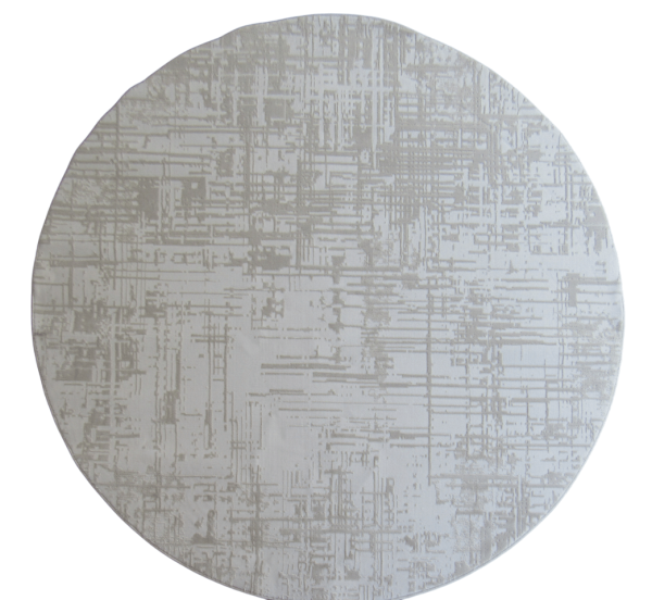 Plain Beige Round Rug