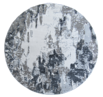 Round Grey Rug - Round Table Rug