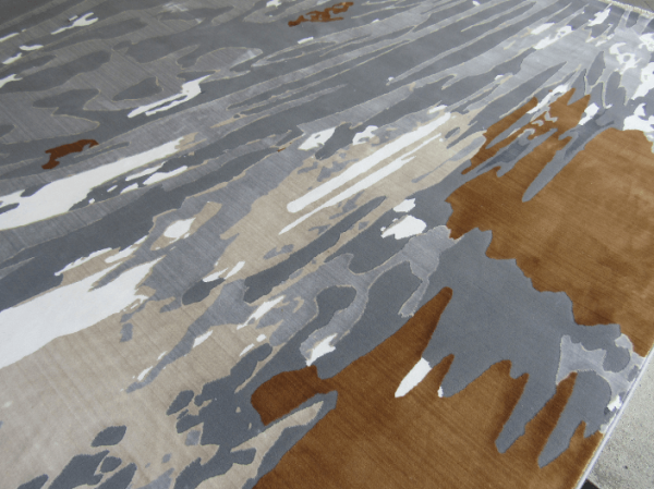 Rustic Rain Modern Rug