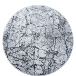 Large Round Carpet - Blue - White - Grey