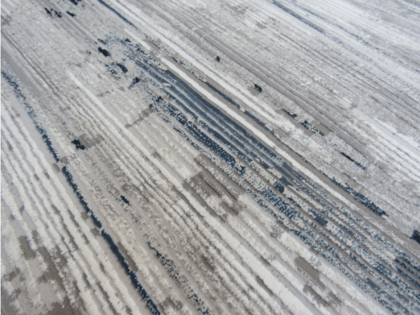 Abstract Blue Grey Rug