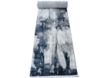 Modern Soft Island 4m 5m Runner – Blue , Grey & White (Style: MDRR106)