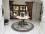 Round Table Rug - Gold - Grey