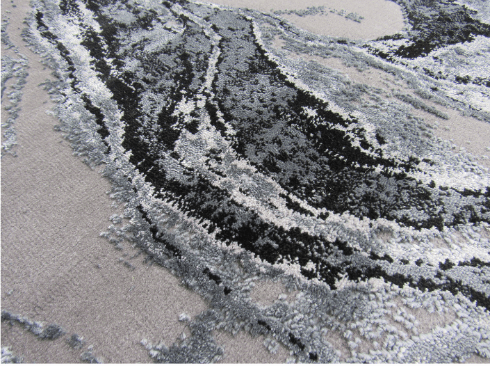 Dark Grey Round Carpet Black Grey Designer Round Rug