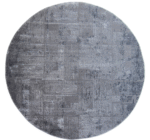 Round Rug - Dark Grey - Black Textured Rug