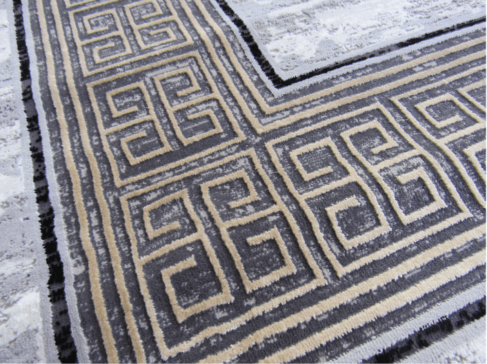 Grey Beige large area rug Large Area Modern Rug