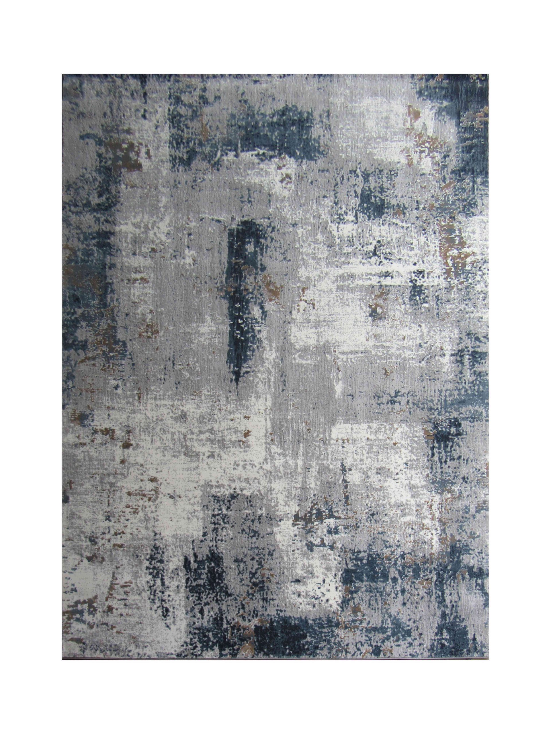 Modern Sky Fall Premium Rug - Grey - Blue Modern Sky Fall Premium Rug - Grey - Blue
