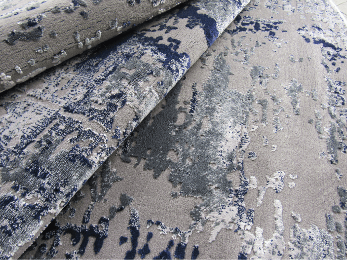 Round Table Rugs - Grey - Blue Round Rugs on sale