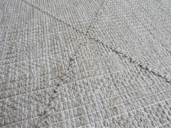 Light beige Textured Rug