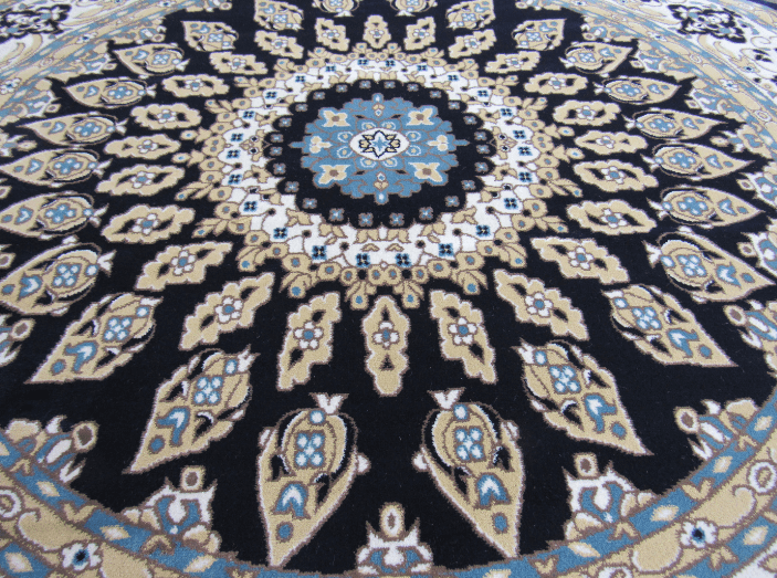 Oriental Blue Round Rug Round Table Blue Rug
