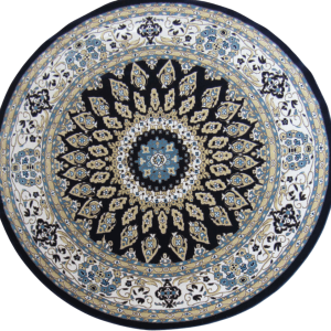 Round Persian Blue Rug