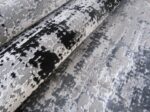 Black Grey Round rug