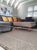 Textured Beige Indoor Rug