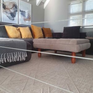 Textured Beige Indoor Rug