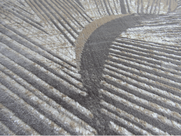 Dark Brown Grey Large Rug