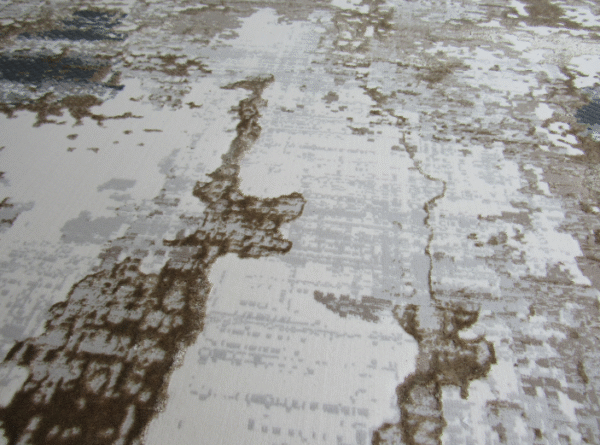 Grey Brown and White Rug