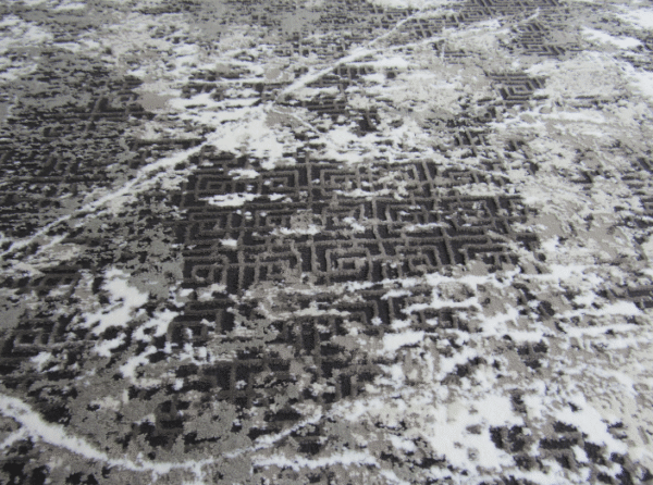 Black Grey Modern rug