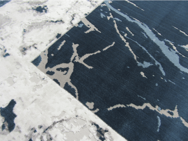 Blue Grey Soft Lounge Rug