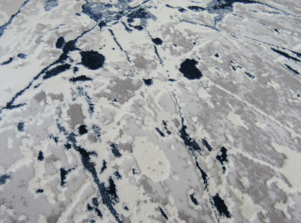 Blue White Paint Splash Rug