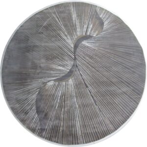 Modern Soft Violen Round Rug – Dark Brown - Grey & White – (Style: MRR081)