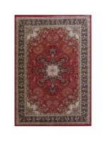 Kirman Inspired Persian Rug - Red - Beige
